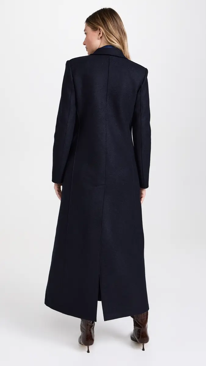 Harris Wharf London Women Long Double Breasted Tailored Coat Pressed Wool | Thumbnail 3 Harris Wharf London Women Long Double Breasted Tailored Coat Pressed Wool | Thumbnail 3