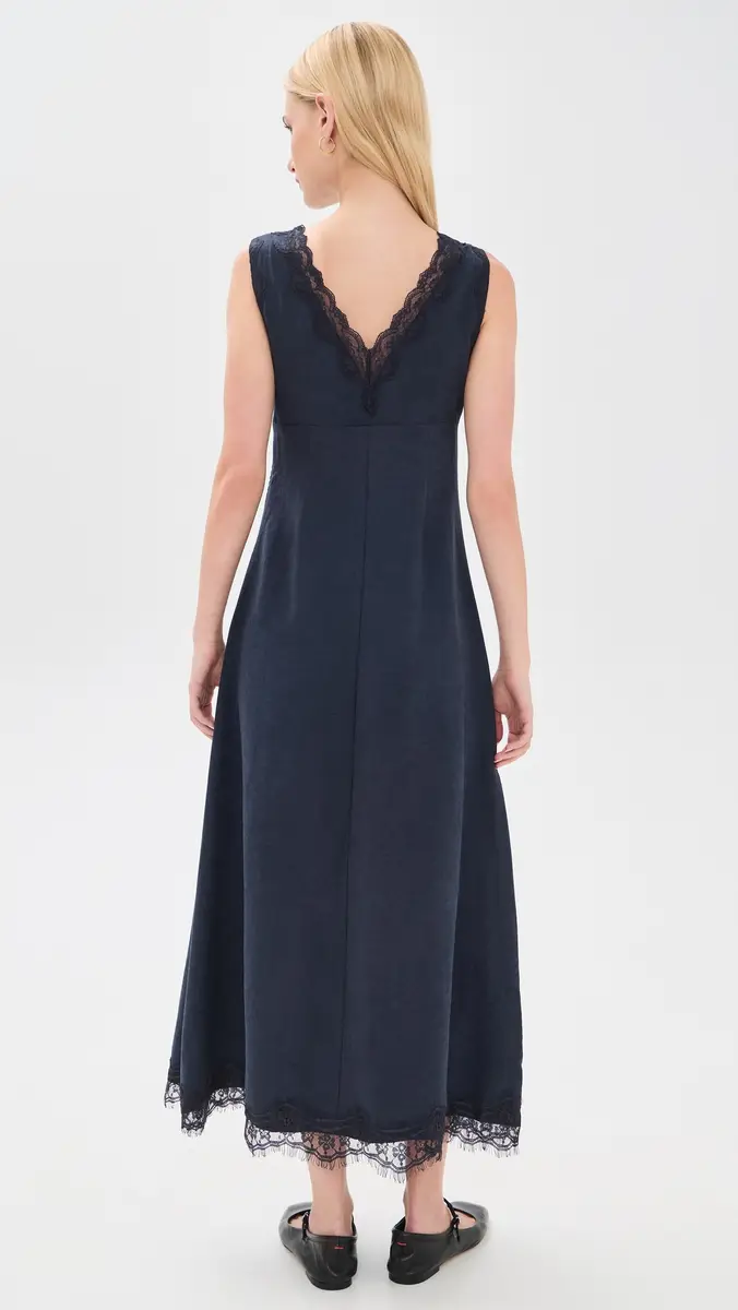 Moon River Lace Insert Midi Dress | Thumbnail 3 Moon River Lace Insert Midi Dress | Thumbnail 3