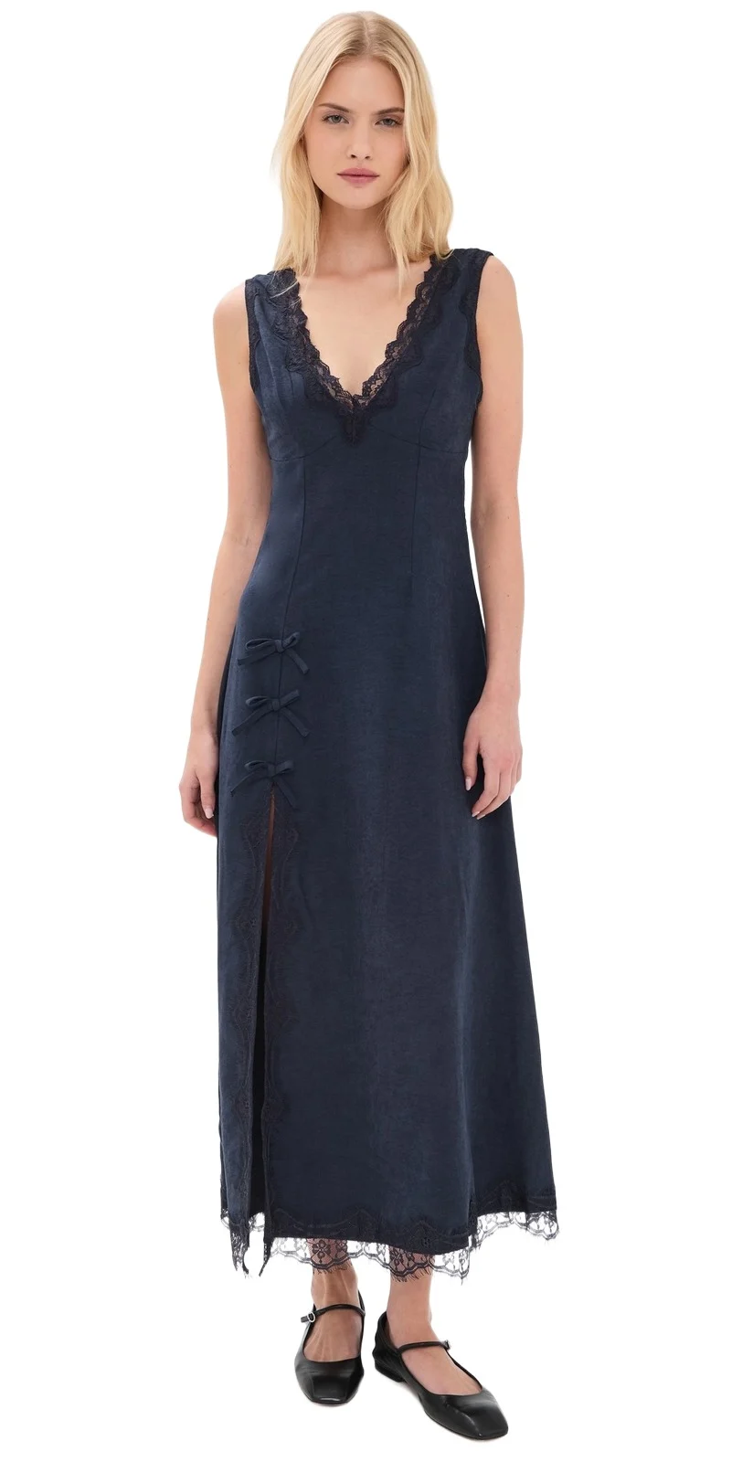 Lace Insert Midi Dress Lace Insert Midi Dress