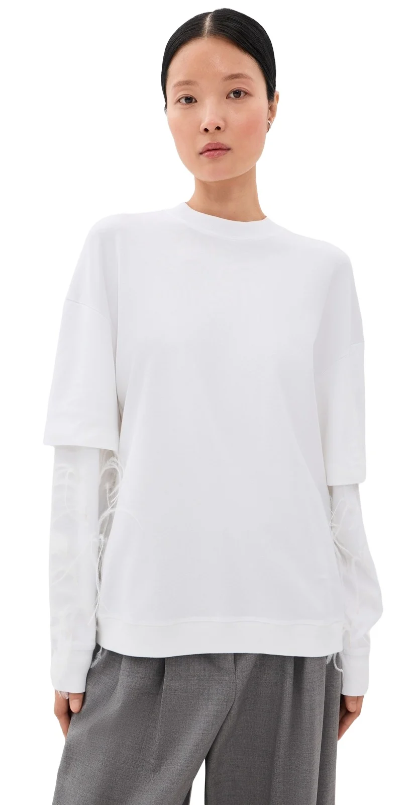 Troy Double Sleeve Feather Tee Troy Double Sleeve Feather Tee