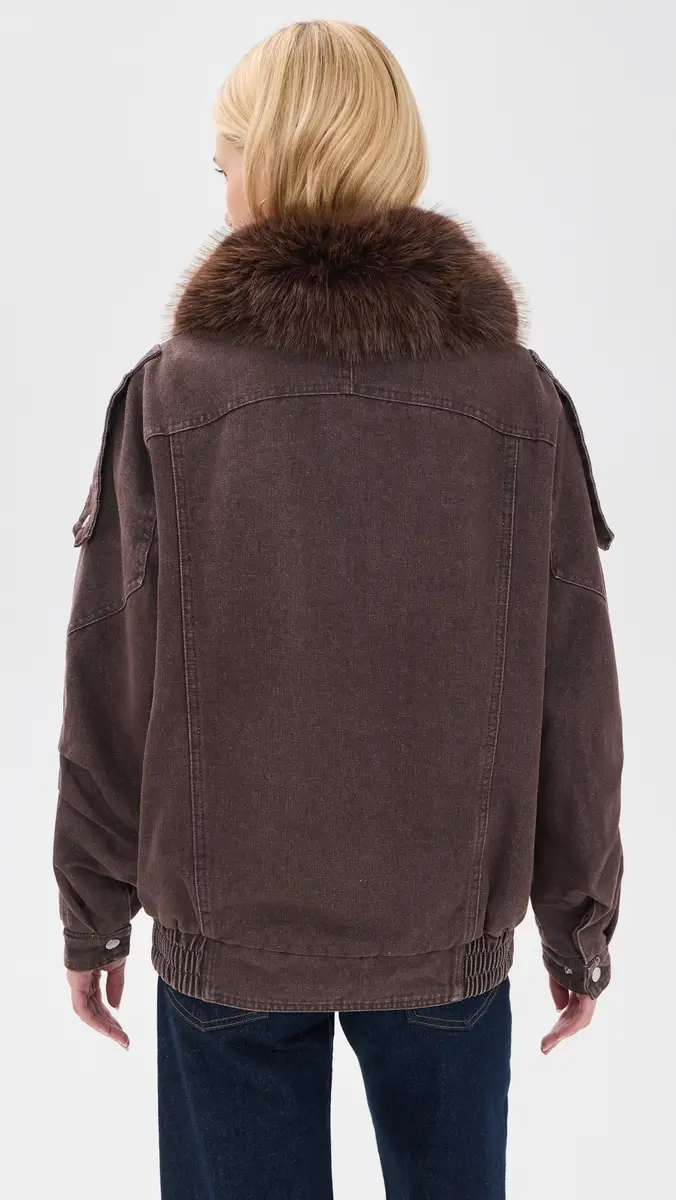 Avec Les Filles Combo Collar Belted Hem Bomber | Thumbnail 4 Avec Les Filles Combo Collar Belted Hem Bomber | Thumbnail 4