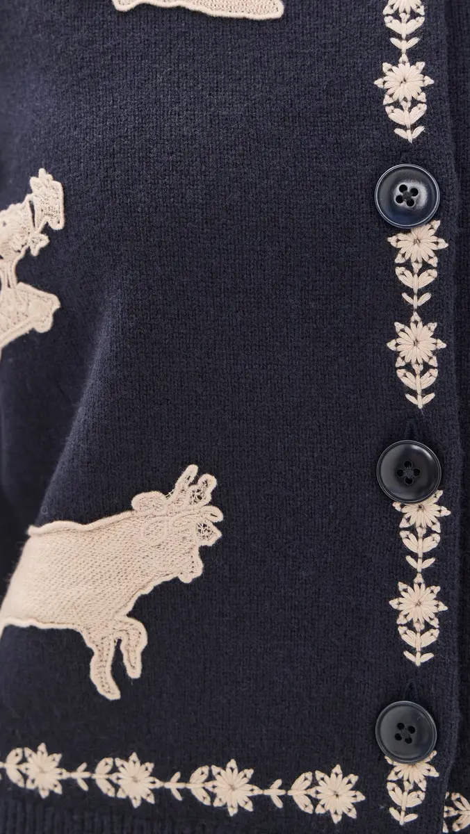 Sea Margeurite Lace Patch Cardigan | Thumbnail 6 Sea Margeurite Lace Patch Cardigan | Thumbnail 6