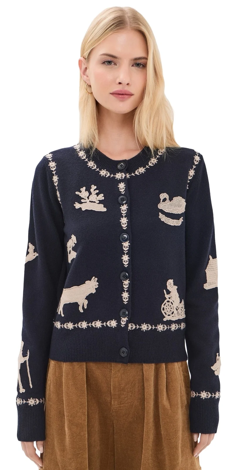 Margeurite Lace Patch Cardigan Margeurite Lace Patch Cardigan