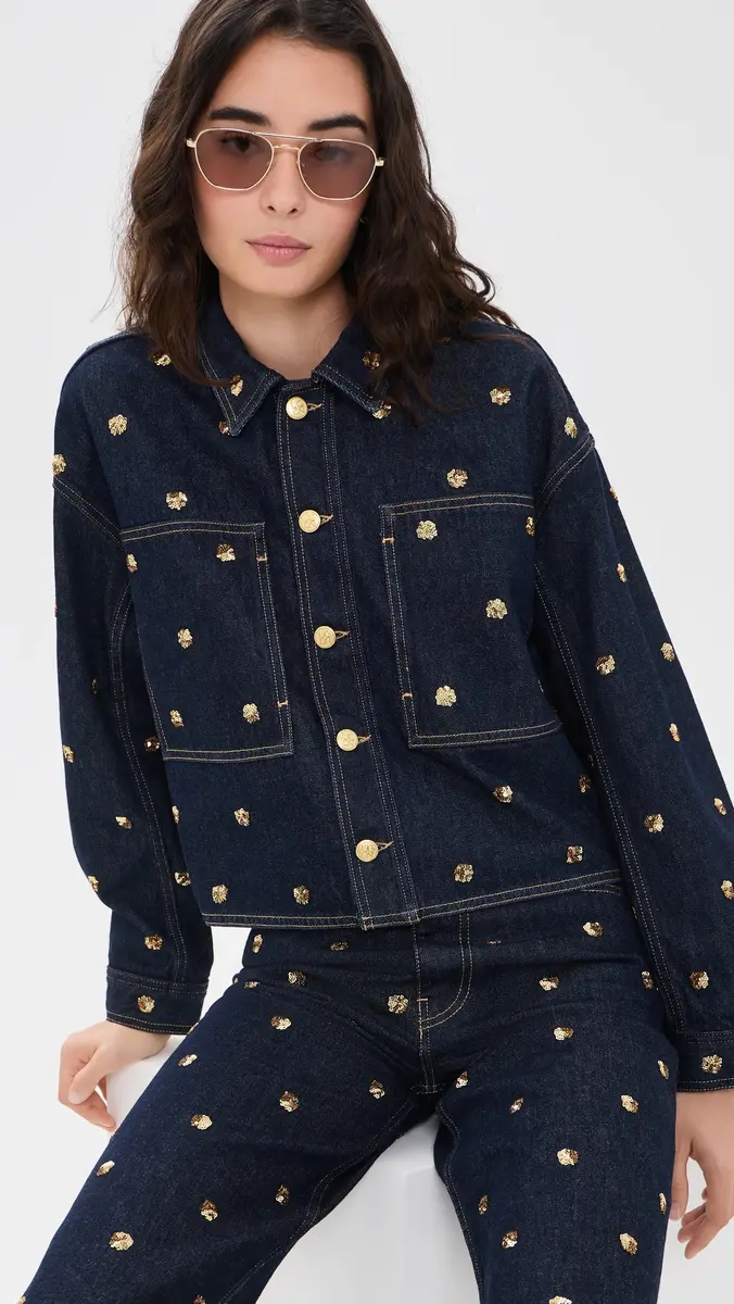 Ulla Johnson The Bobbi Embellished Denim Jacket | Thumbnail 2