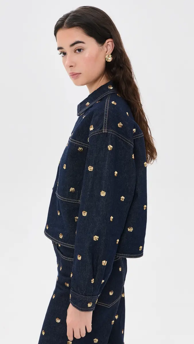 Ulla Johnson The Bobbi Embellished Denim Jacket | Thumbnail 4
