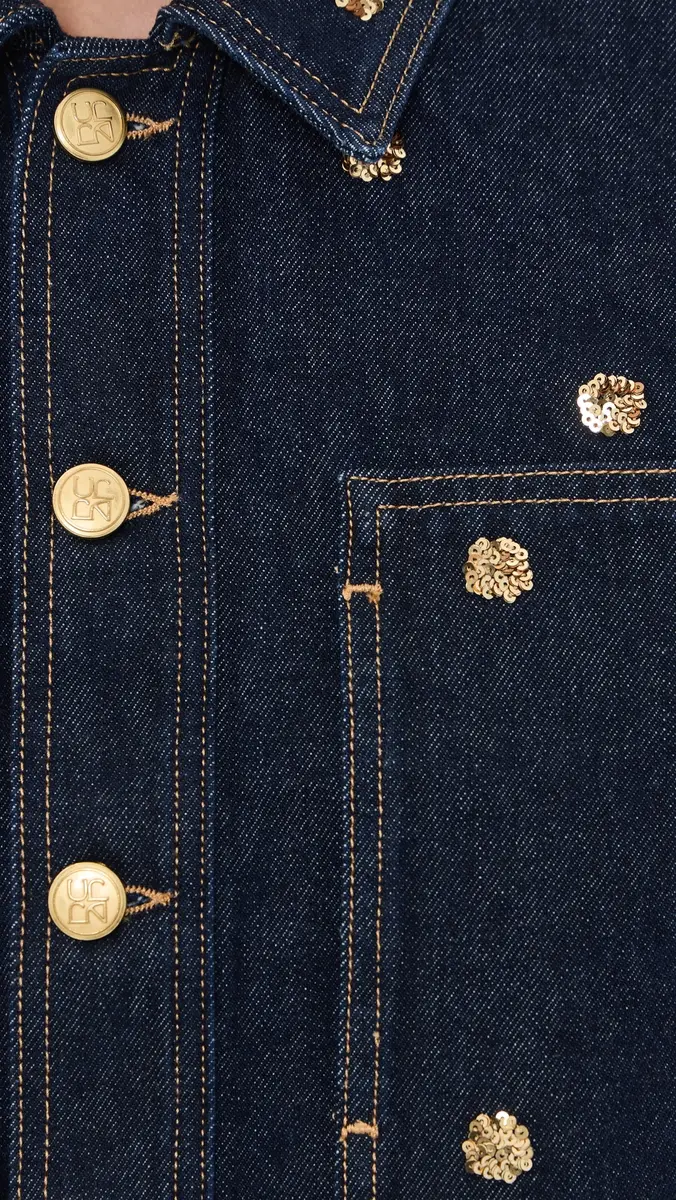 Ulla Johnson The Bobbi Embellished Denim Jacket | Thumbnail 6