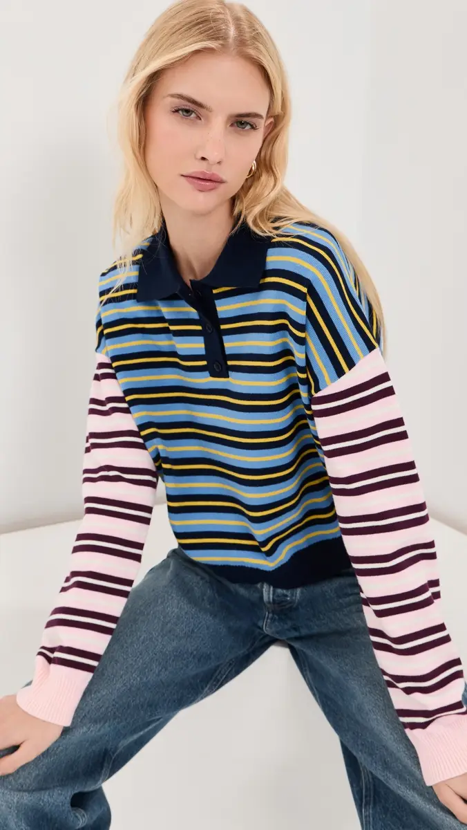 LE BOP Zadie Cropped Polo | Thumbnail 2 LE BOP Zadie Cropped Polo | Thumbnail 2