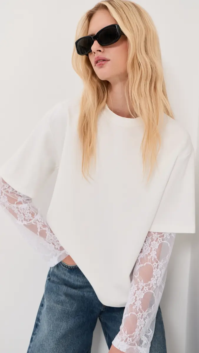 LE BOP Lucy Double Lace Tee | Thumbnail 2 LE BOP Lucy Double Lace Tee | Thumbnail 2