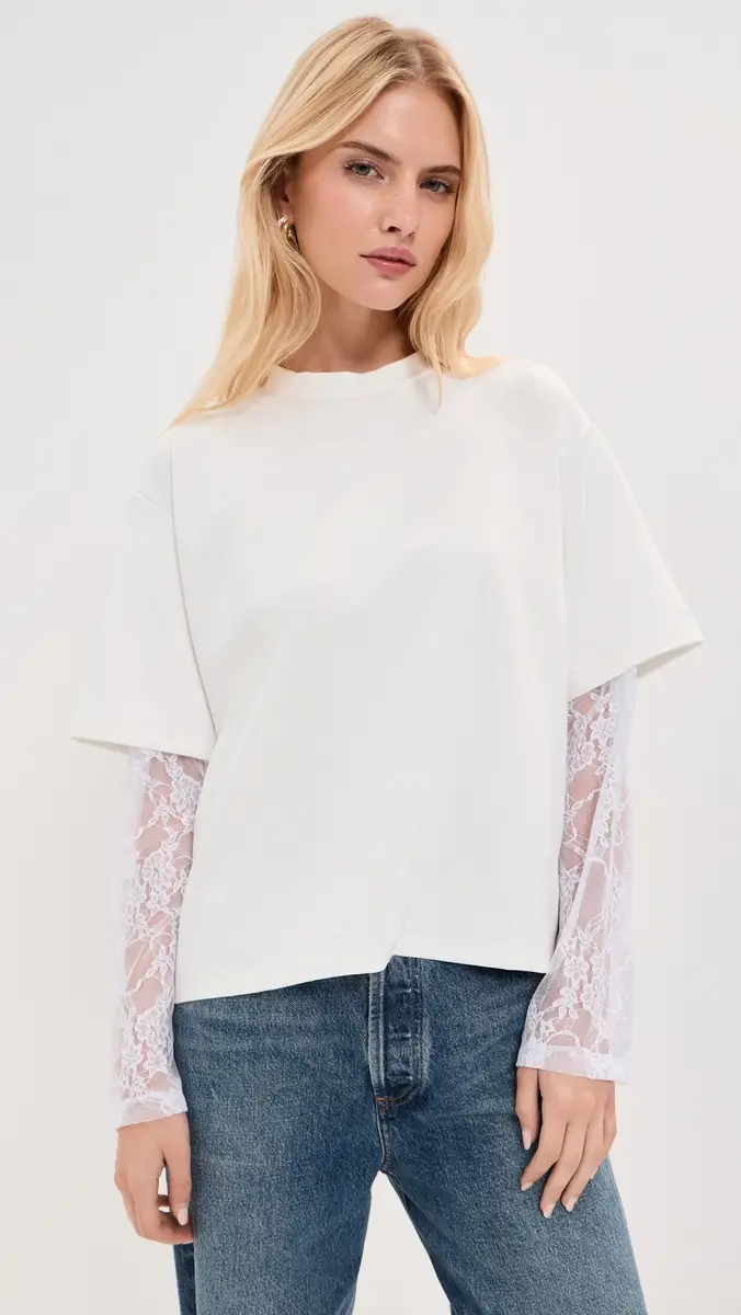 LE BOP Lucy Double Lace Tee | Thumbnail 3 LE BOP Lucy Double Lace Tee | Thumbnail 3
