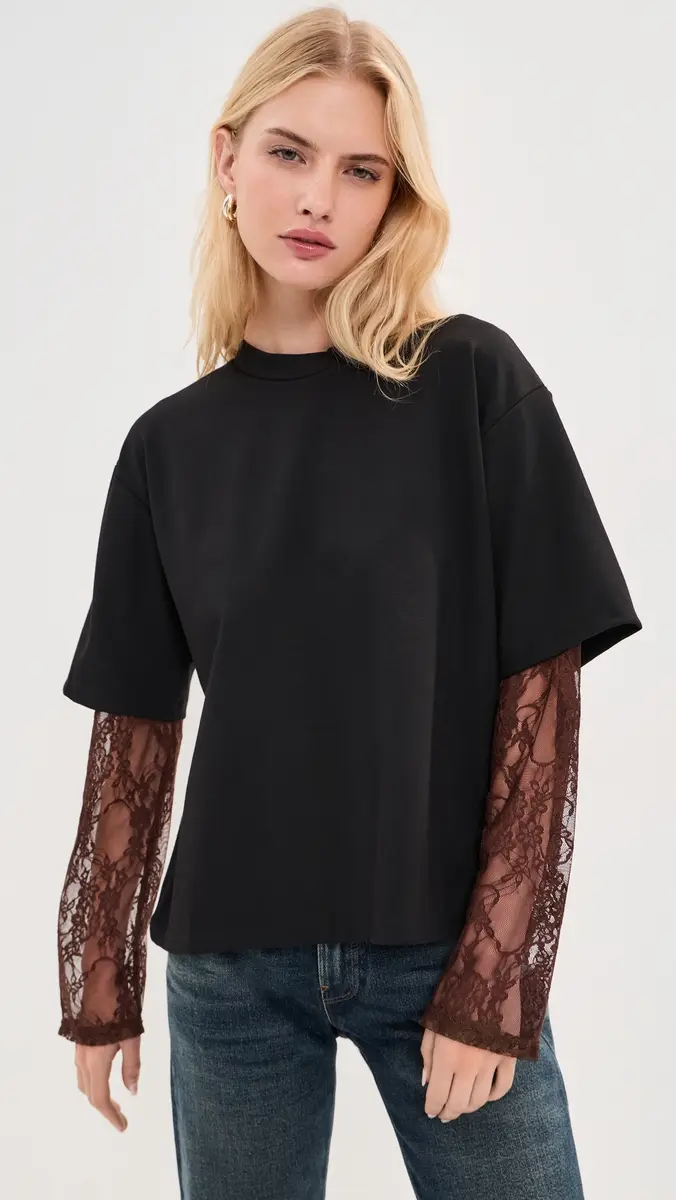 LE BOP Lucy Double Lace Tee | Thumbnail 3 LE BOP Lucy Double Lace Tee | Thumbnail 3