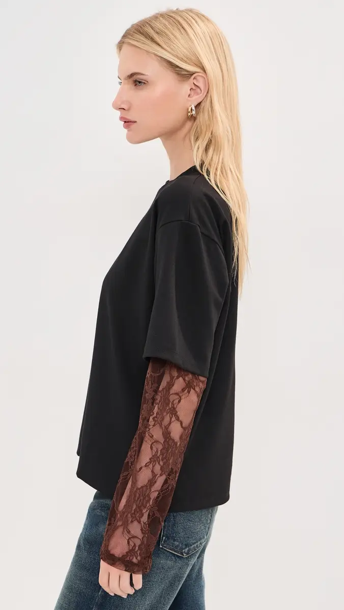 LE BOP Lucy Double Lace Tee | Thumbnail 5 LE BOP Lucy Double Lace Tee | Thumbnail 5