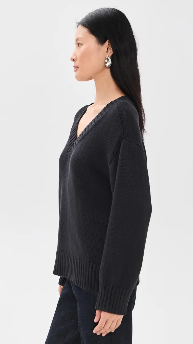 L'Agence Oversized V Neck Pullover | Thumbnail 4