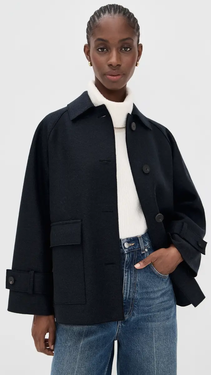 Harris Wharf London Raglan Jacket with Quilted Lining | Thumbnail 2 Harris Wharf London Raglan Jacket with Quilted Lining | Thumbnail 2