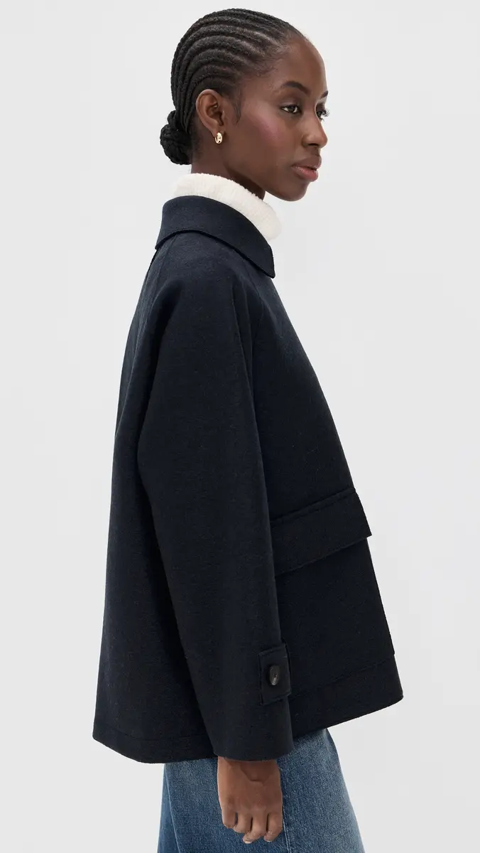 Harris Wharf London Raglan Jacket with Quilted Lining | Thumbnail 4 Harris Wharf London Raglan Jacket with Quilted Lining | Thumbnail 4