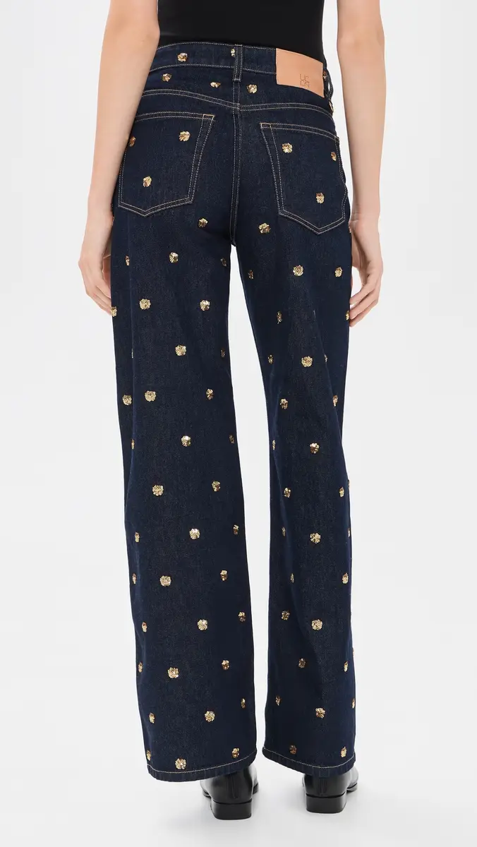 Ulla Johnson The Willow Embellished Wide Leg Jeans | Thumbnail 3