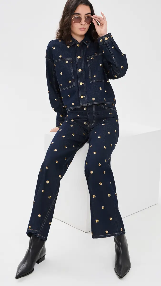 Ulla Johnson The Willow Embellished Wide Leg Jeans | Thumbnail 5