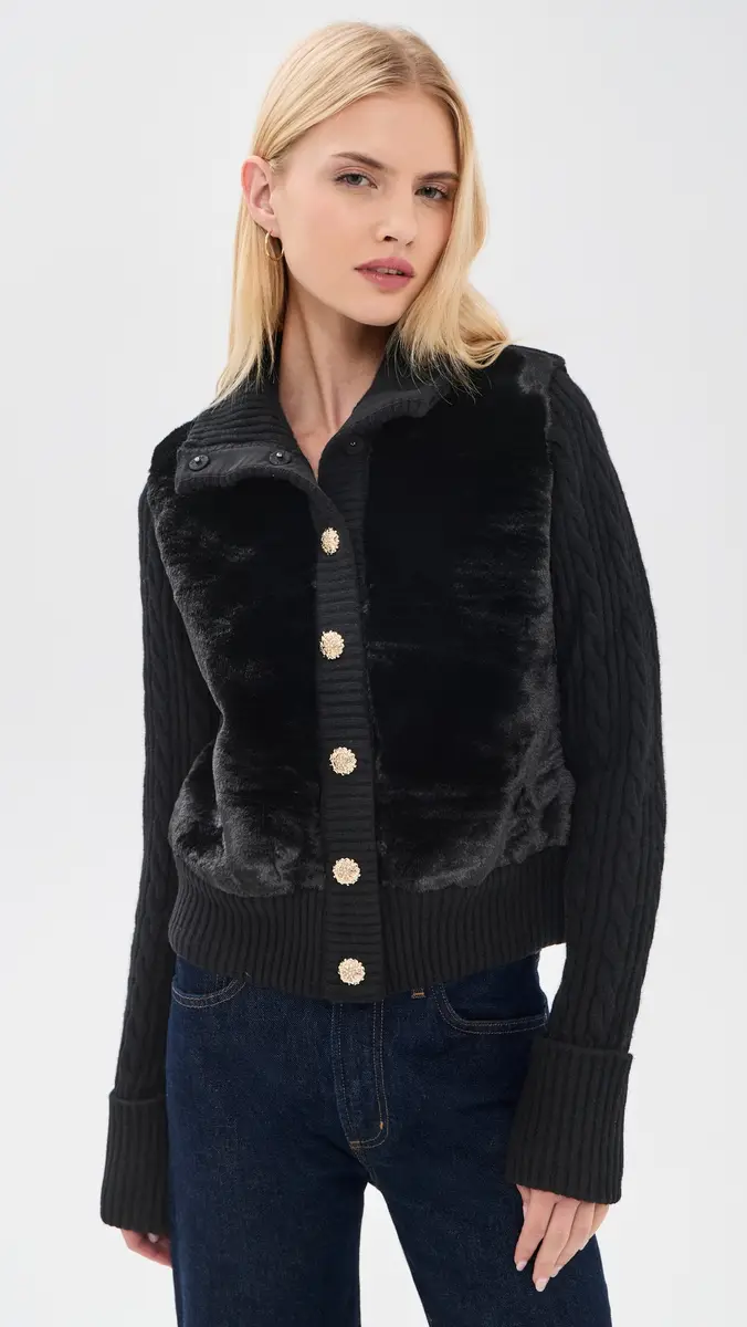 Cara Cara Logan Faux Fur Cardigan | Thumbnail 2 Cara Cara Logan Faux Fur Cardigan | Thumbnail 2