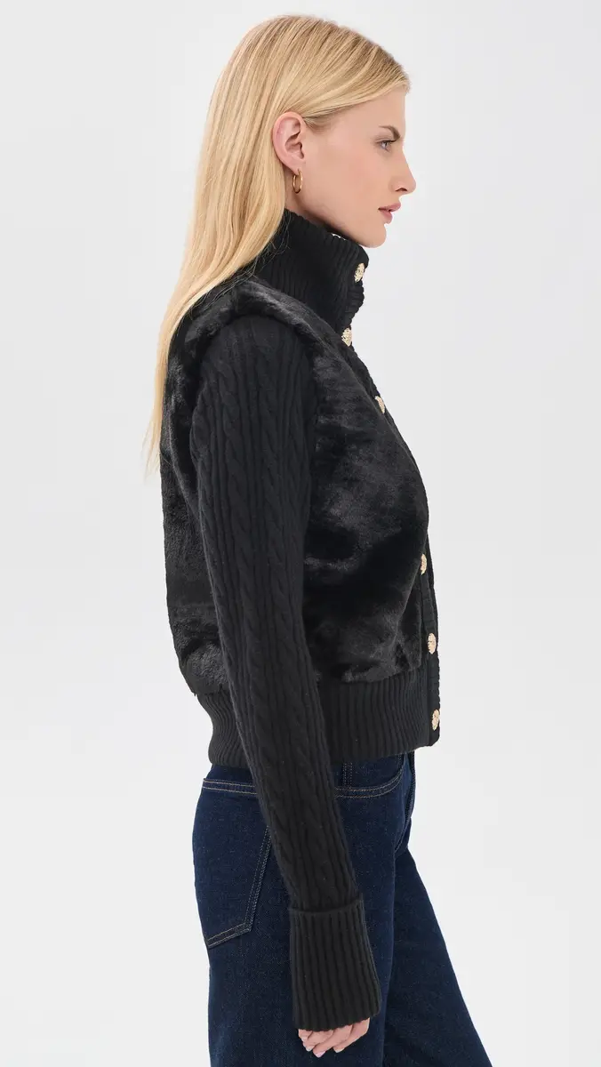 Cara Cara Logan Faux Fur Cardigan | Thumbnail 4 Cara Cara Logan Faux Fur Cardigan | Thumbnail 4