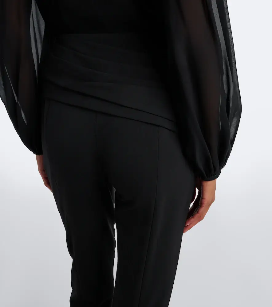 Carolina Herrera Floral-appliqué wool-blend leggings | Thumbnail 6 Carolina Herrera Floral-appliqué wool-blend leggings | Thumbnail 6
