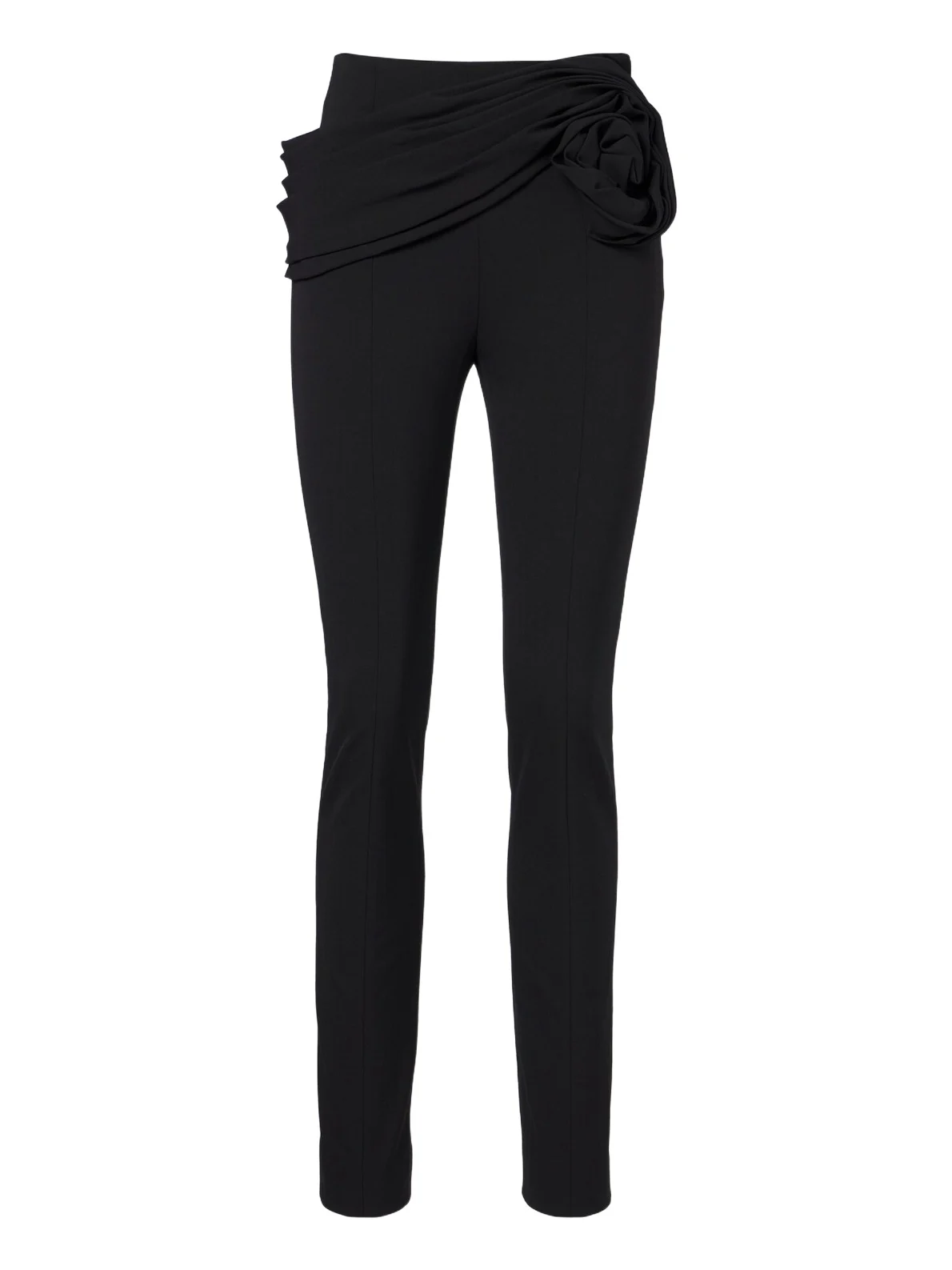 Carolina Herrera Floral-appliqué wool-blend leggings