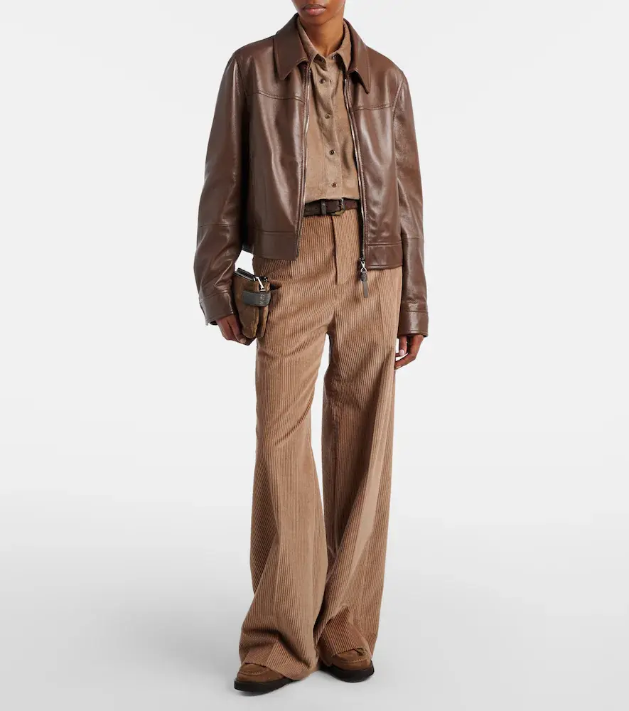 Brunello Cucinelli Monili cotton corduroy wide-leg pants | Thumbnail 4