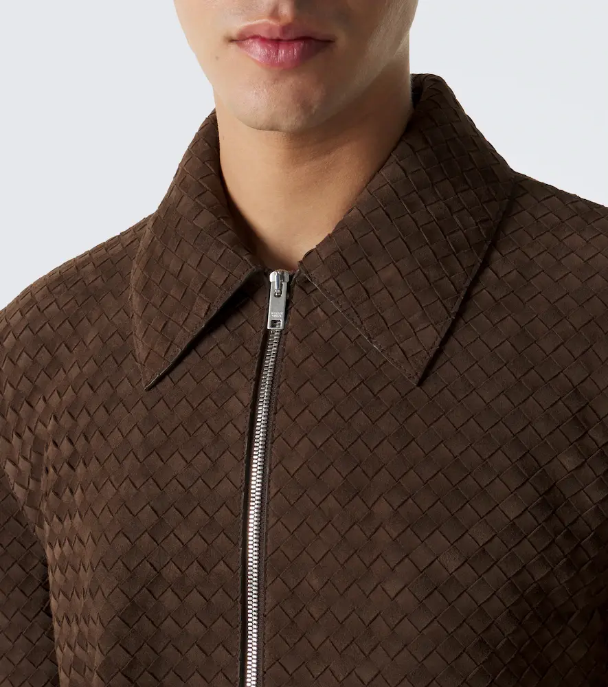 Bottega Veneta Intrecciato suede jacket | Thumbnail 2 Bottega Veneta Intrecciato suede jacket | Thumbnail 2