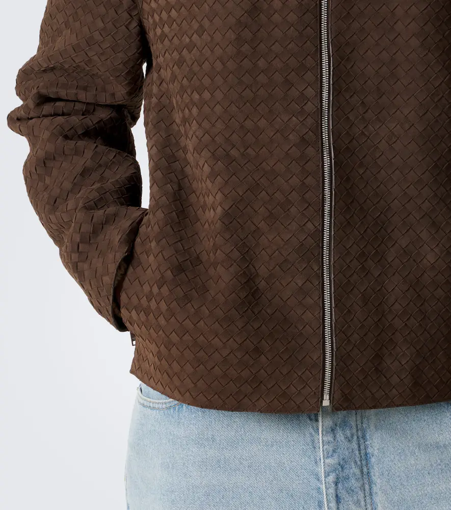 Bottega Veneta Intrecciato suede jacket | Thumbnail 4 Bottega Veneta Intrecciato suede jacket | Thumbnail 4