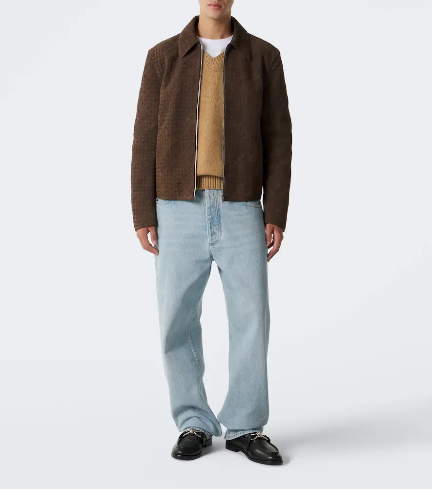 Bottega Veneta Intrecciato suede jacket | Thumbnail 8 Bottega Veneta Intrecciato suede jacket | Thumbnail 8