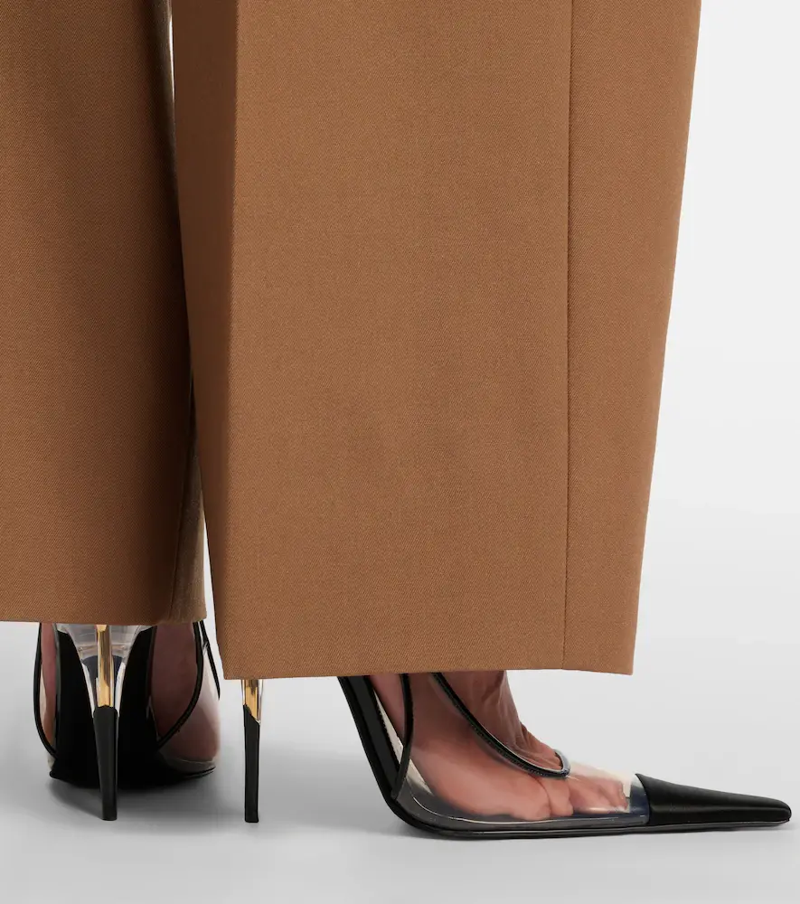 Saint Laurent Romy TPU and satin slingback pumps | Thumbnail 6 Saint Laurent Romy TPU and satin slingback pumps | Thumbnail 6
