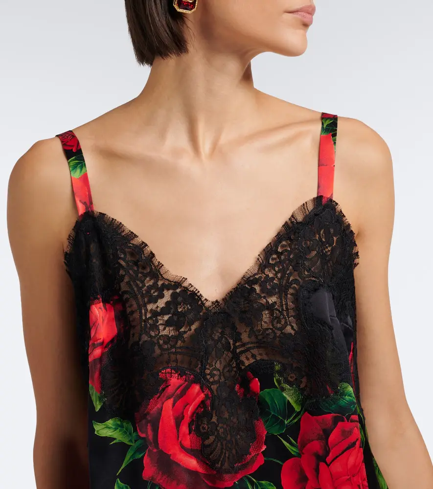 Dolce & Gabbana Floral silk and cotton-blend camisole | Thumbnail 3 Dolce & Gabbana Floral silk and cotton-blend camisole | Thumbnail 3