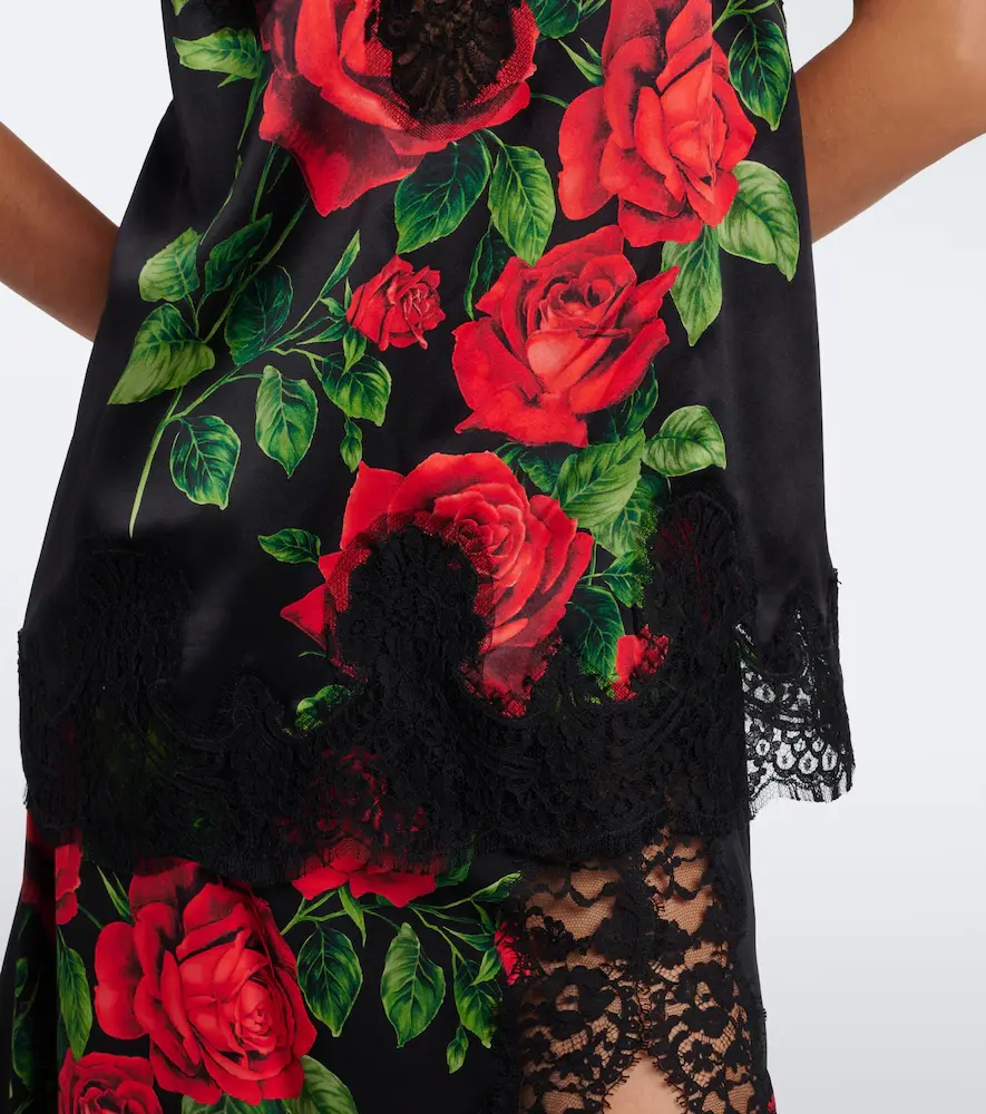 Dolce & Gabbana Floral silk and cotton-blend camisole | Thumbnail 4 Dolce & Gabbana Floral silk and cotton-blend camisole | Thumbnail 4