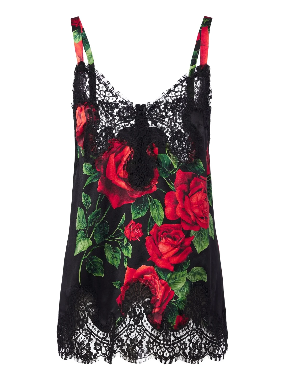 Dolce & Gabbana Floral silk and cotton-blend camisole