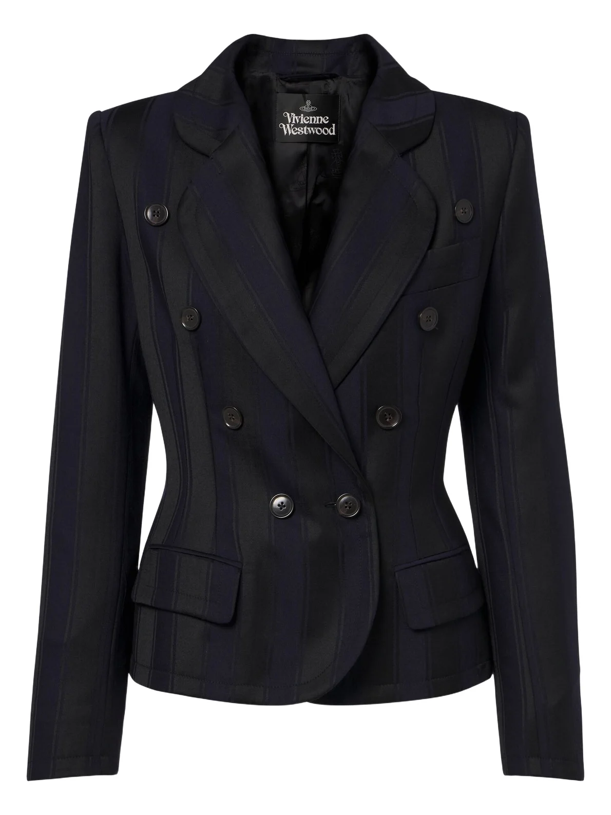 Georgia striped virgin wool blazer