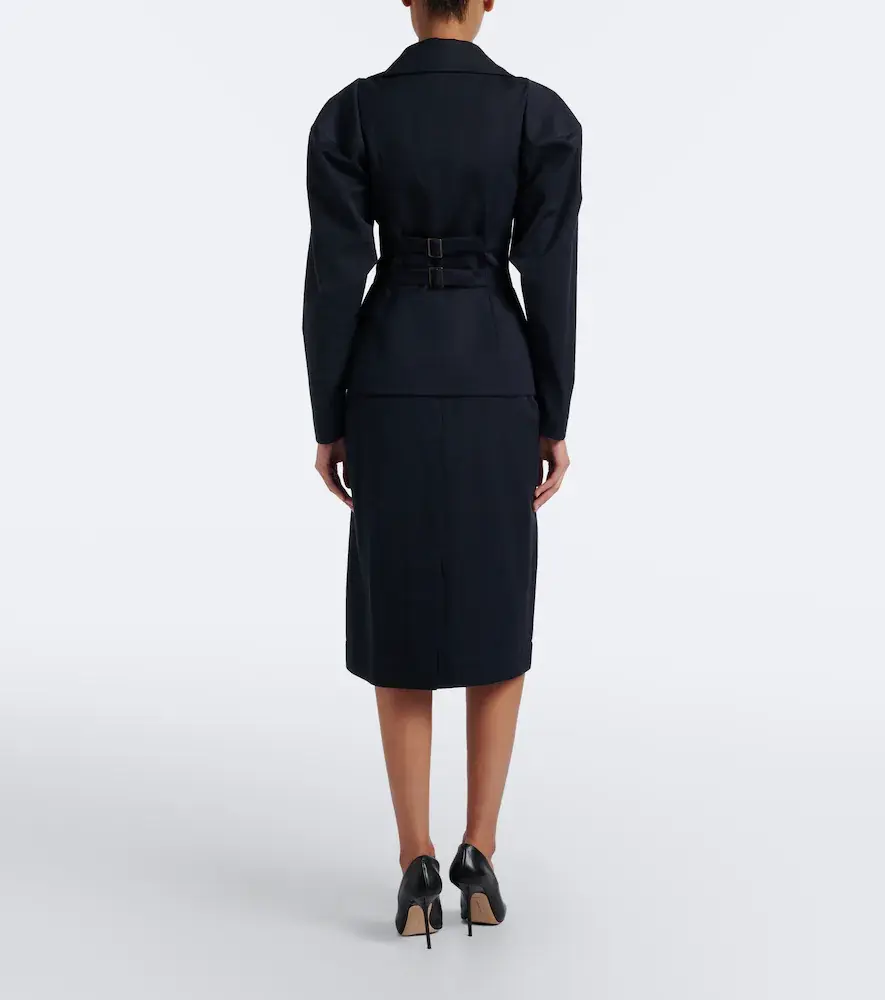 Vivienne Westwood Pleated cotton and wool pencil skirt | Thumbnail 5