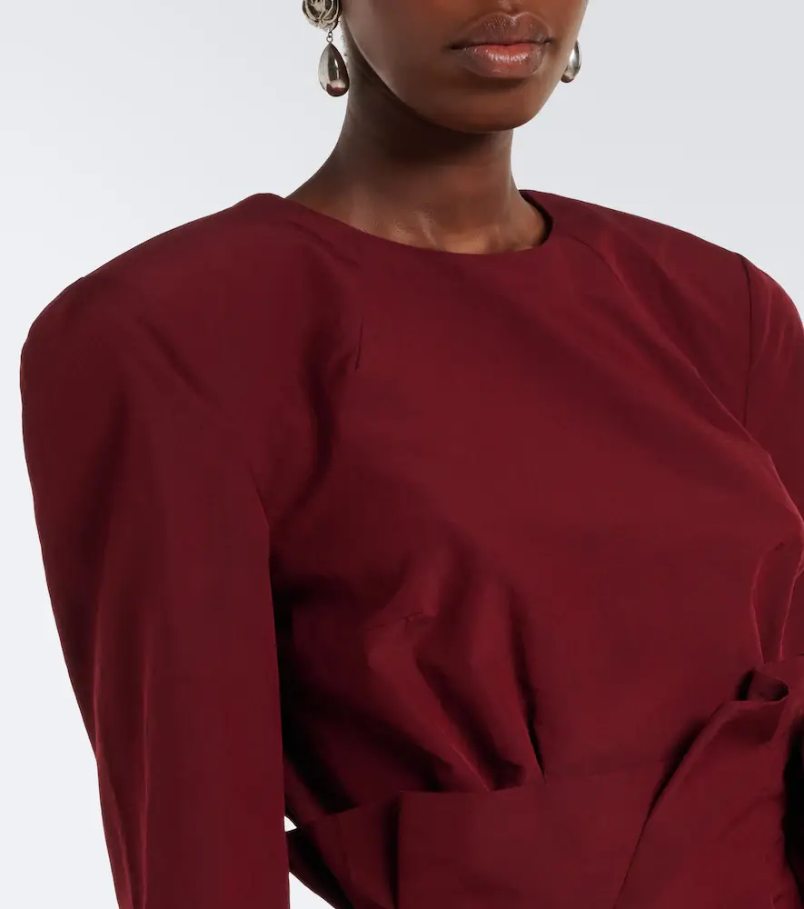 Magda Butrym Floral-appliqué cotton and silk minidress | Thumbnail 4 Magda Butrym Floral-appliqué cotton and silk minidress | Thumbnail 4