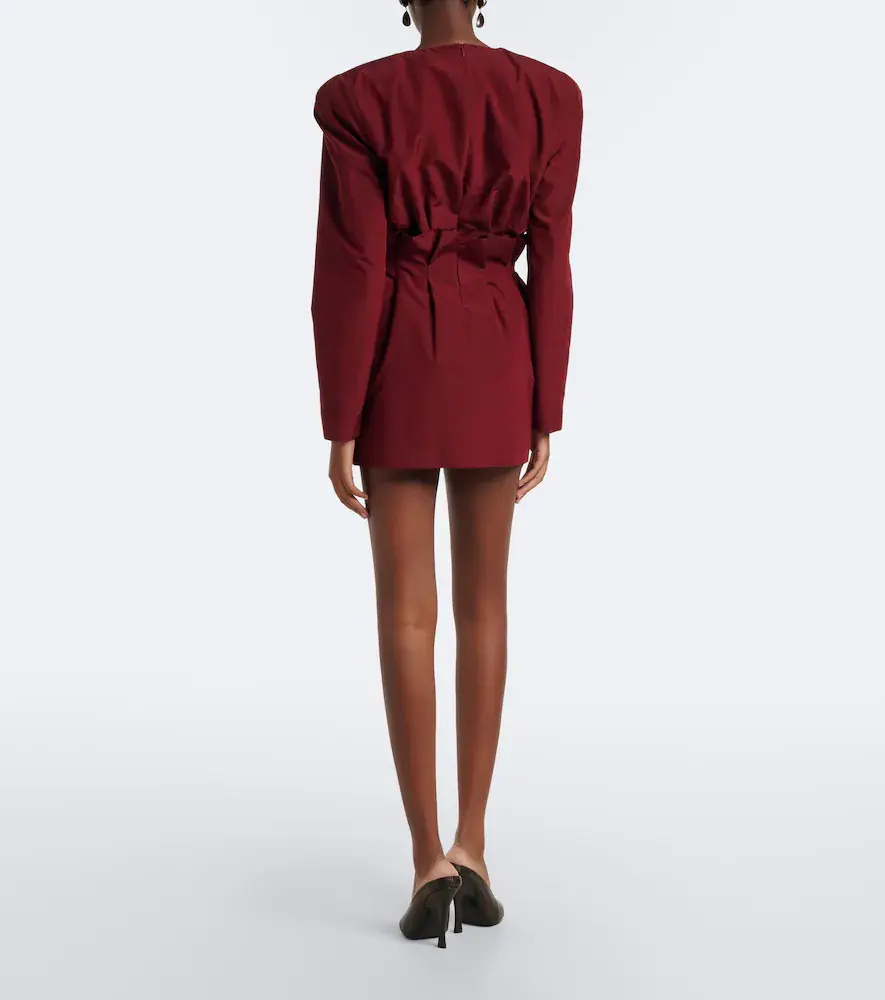 Magda Butrym Floral-appliqué cotton and silk minidress | Thumbnail 5 Magda Butrym Floral-appliqué cotton and silk minidress | Thumbnail 5