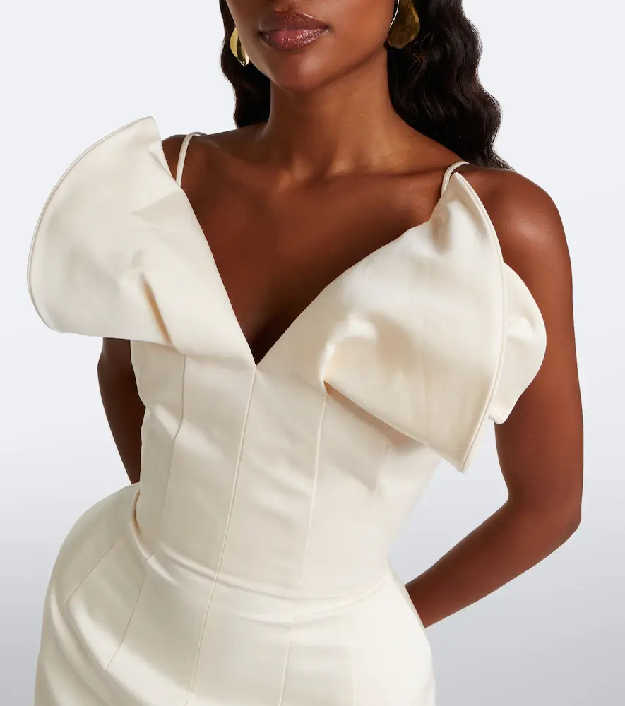Magda Butrym Draped cotton and silk corset dress | Thumbnail 3