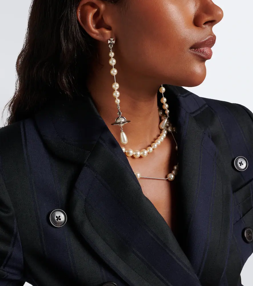 Vivienne Westwood Orb embellished drop earrings | Thumbnail 4 Vivienne Westwood Orb embellished drop earrings | Thumbnail 4