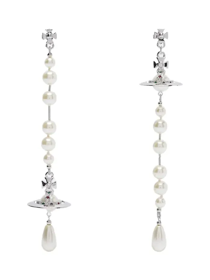 Orb embellished drop earrings