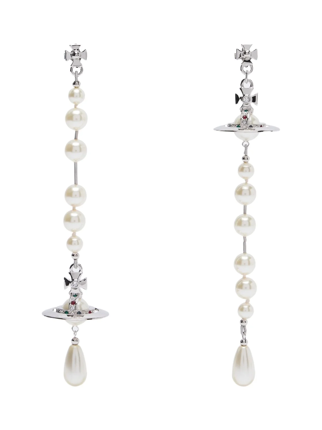 Orb embellished drop earrings