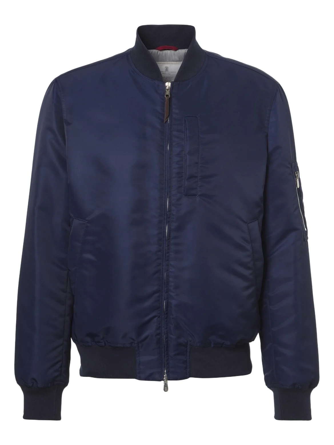 Cotton-trimmed bomber jacket Cotton-trimmed bomber jacket