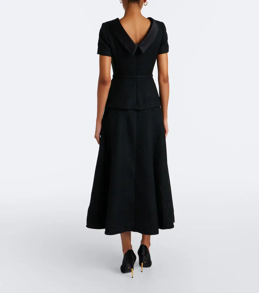Roland Mouret Belted peplum bouclé cocktail dress | Thumbnail 5 Roland Mouret Belted peplum bouclé cocktail dress | Thumbnail 5