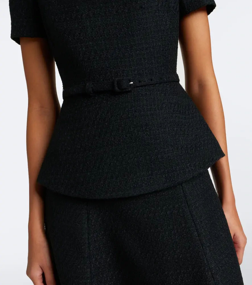 Roland Mouret Belted peplum bouclé cocktail dress | Thumbnail 6 Roland Mouret Belted peplum bouclé cocktail dress | Thumbnail 6