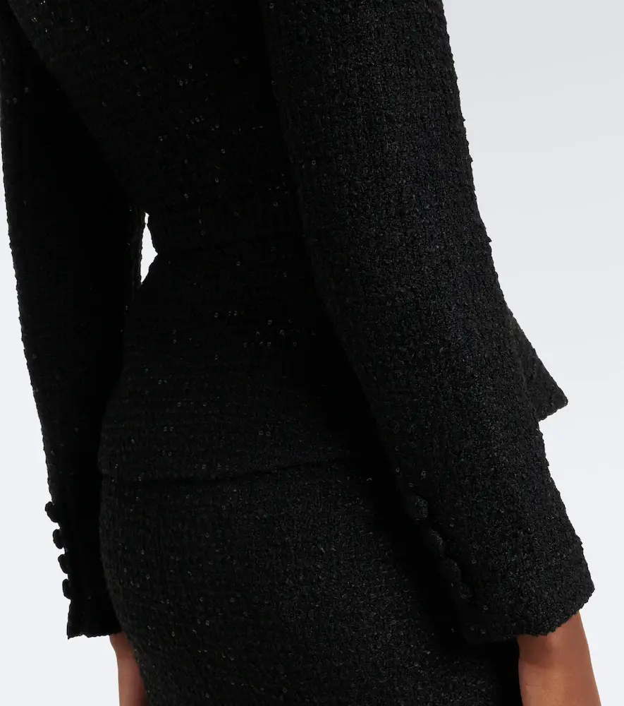 Roland Mouret Belted embellished bouclé jacket | Thumbnail 3 Roland Mouret Belted embellished bouclé jacket | Thumbnail 3