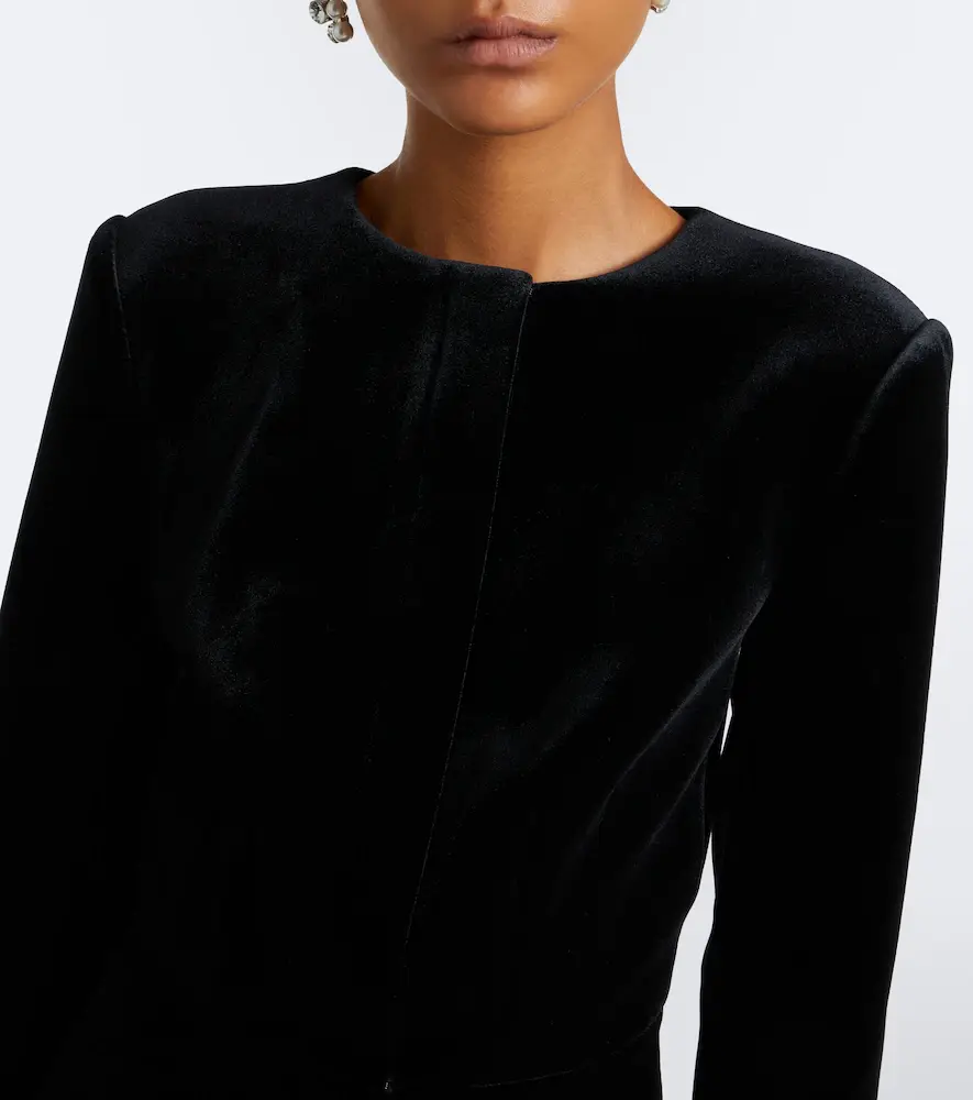 Roland Mouret Embellished asymmetric velvet jacket | Thumbnail 4 Roland Mouret Embellished asymmetric velvet jacket | Thumbnail 4