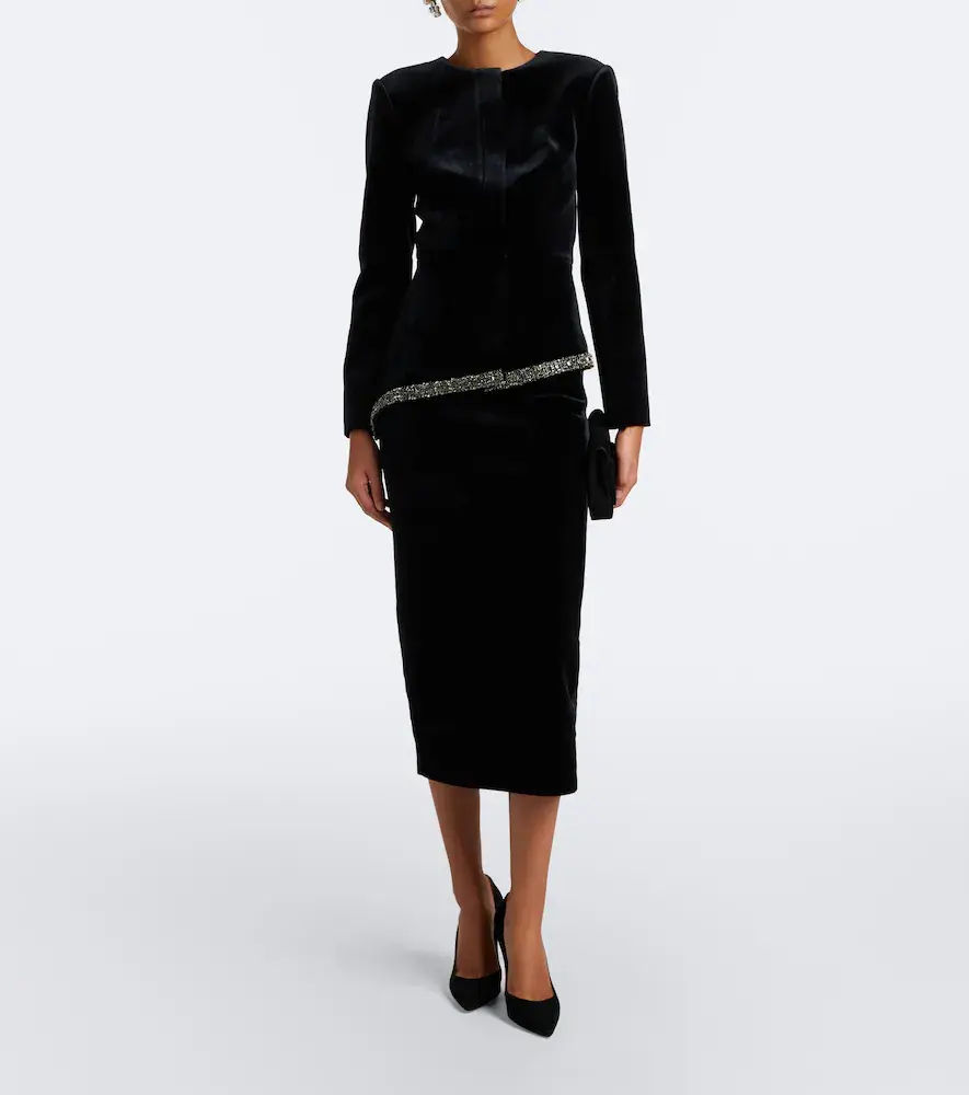Roland Mouret Embellished asymmetric velvet jacket | Thumbnail 5 Roland Mouret Embellished asymmetric velvet jacket | Thumbnail 5