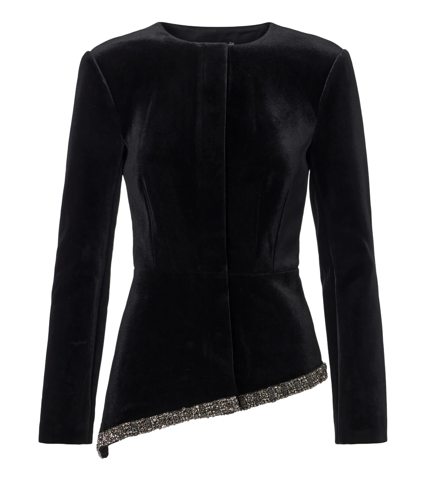 Embellished asymmetric velvet jacket Embellished asymmetric velvet jacket