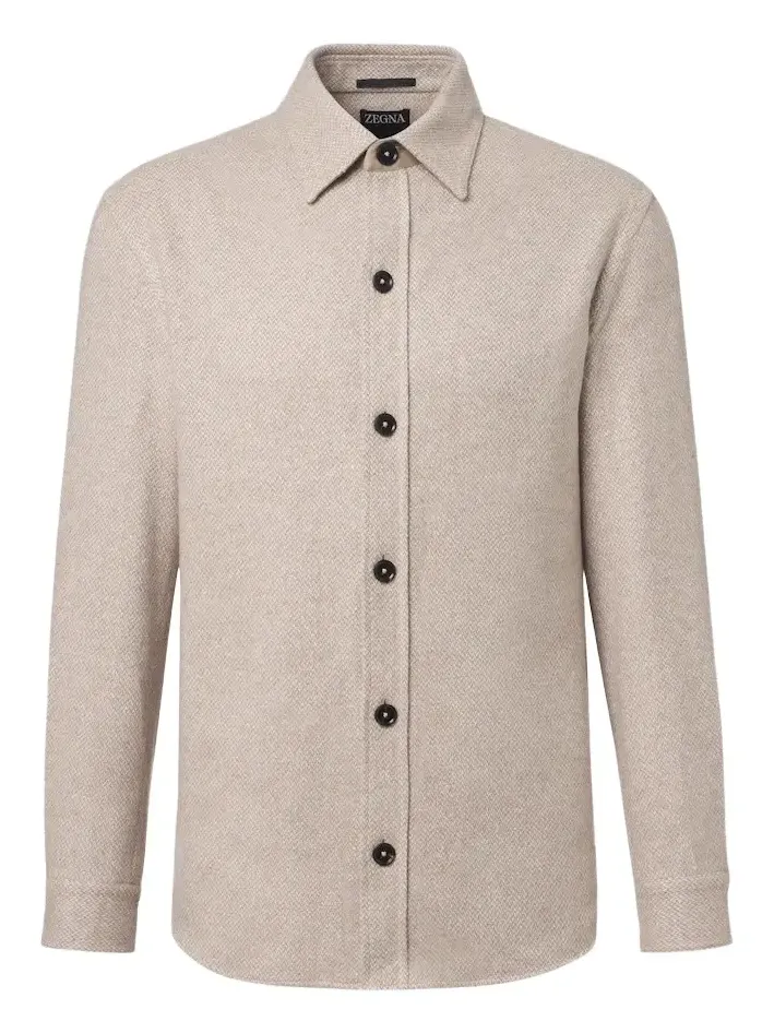 Cashmere and silk overshirt