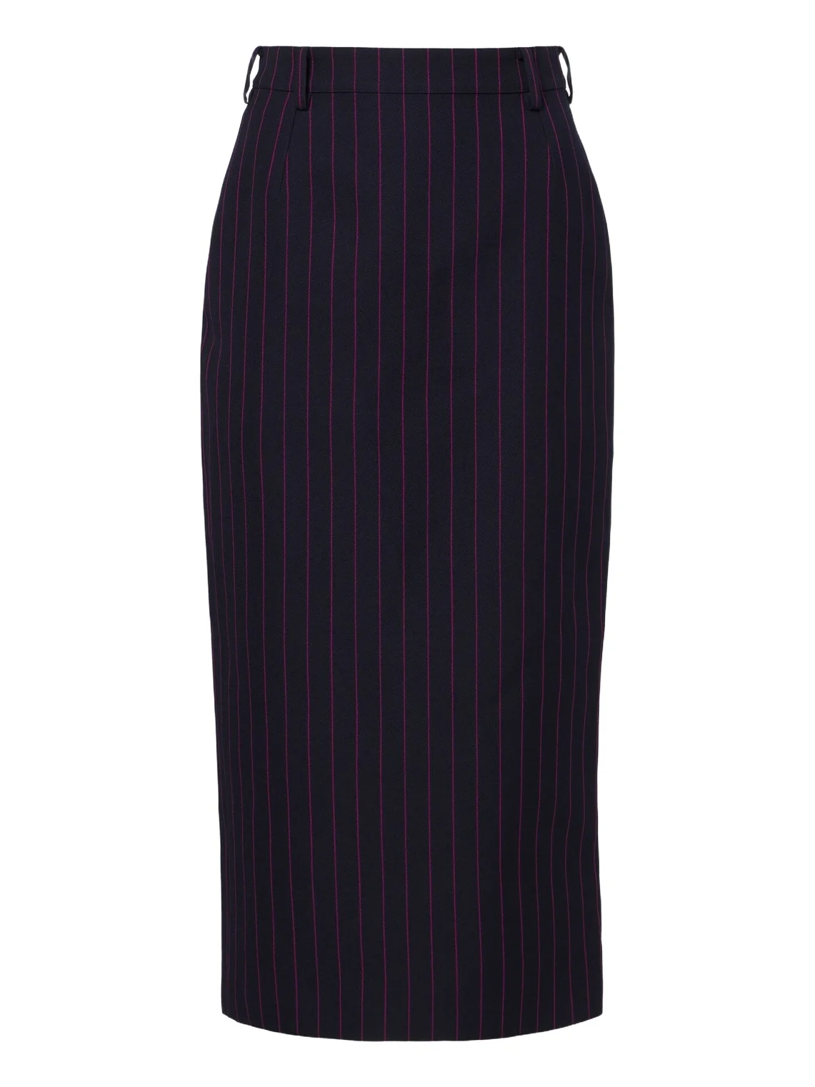 Mugler Pinstripe virgin wool pencil skirt