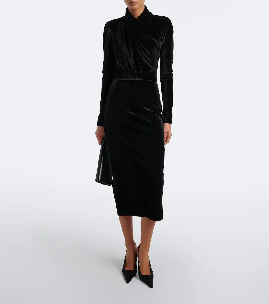 Mugler Velvet pencil skirt | Thumbnail 3 Mugler Velvet pencil skirt | Thumbnail 3